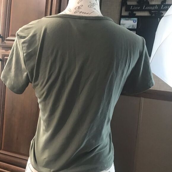 no boundaries size large green scrunched crop top - Picture 7 of 13